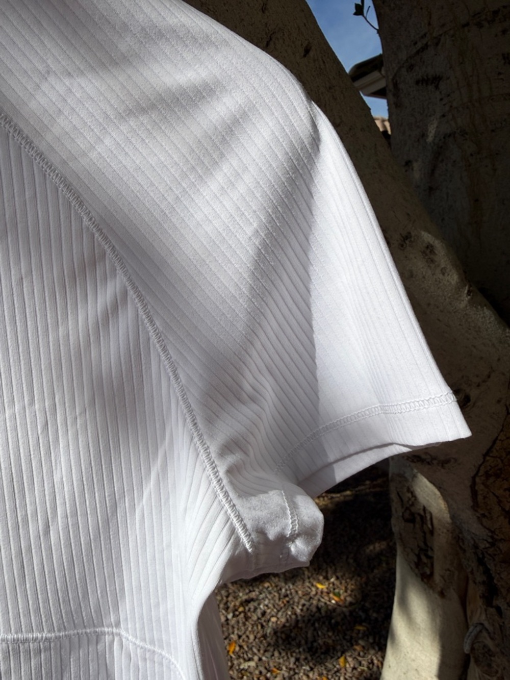 NWT Spyder White Ribbed Short Sleeve Athletic Tee Size Small - Picture 5 of 16